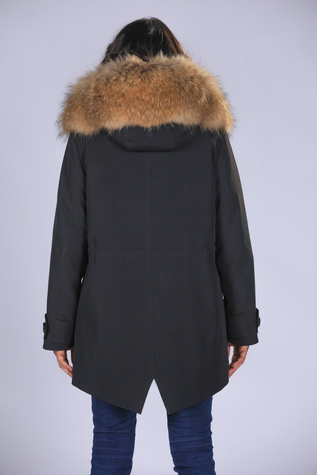 Parka  long in misto cotone impermeabile  Raccon