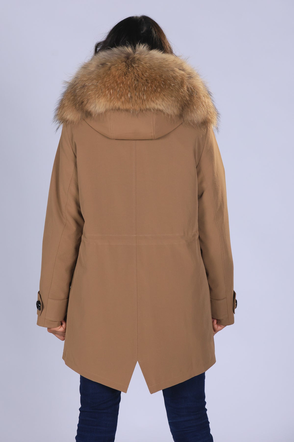 Parka  long in misto cotone impermeabile  Raccon