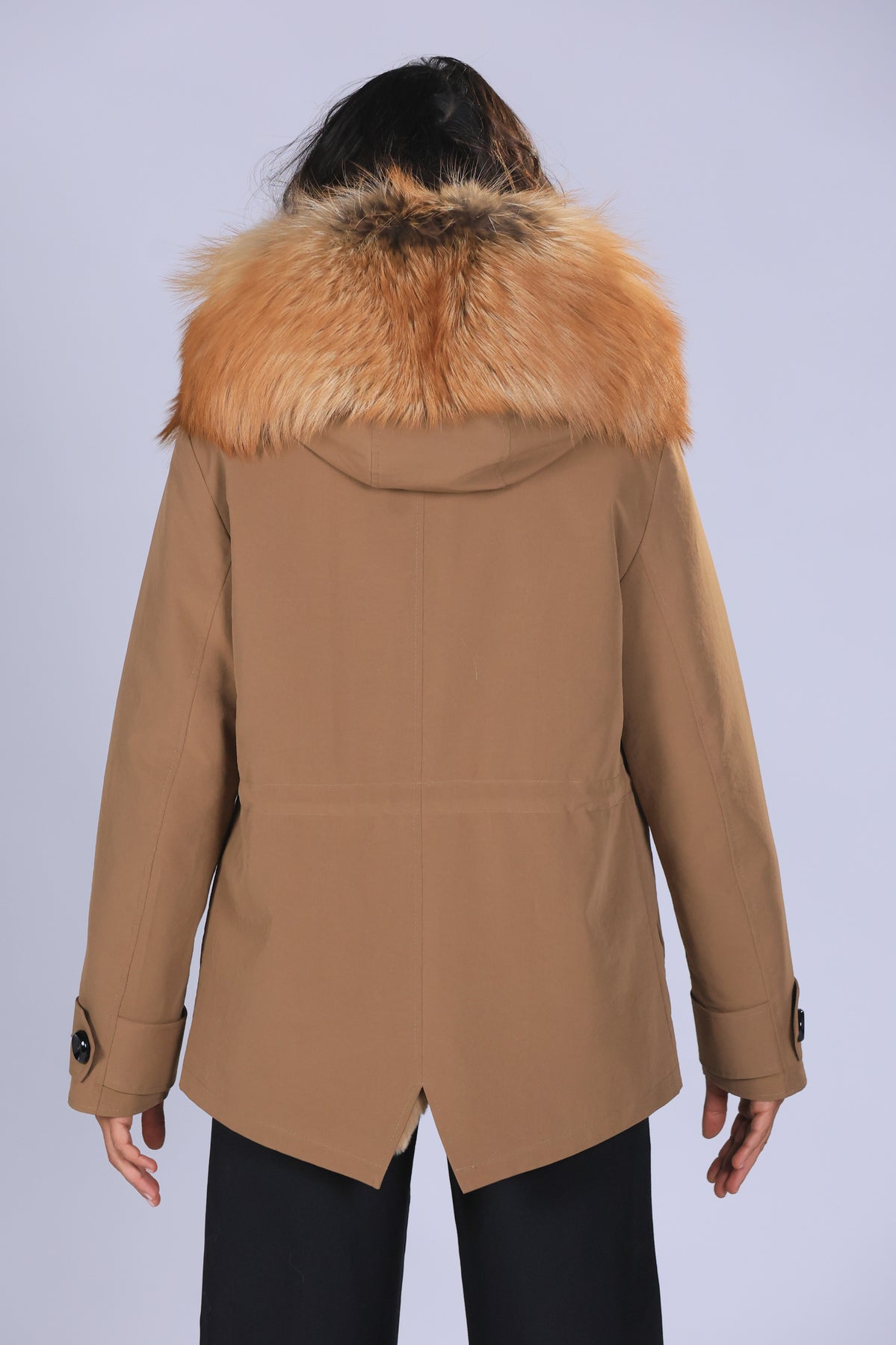 Parka  short in misto cotone impermeabile  Fox Gold