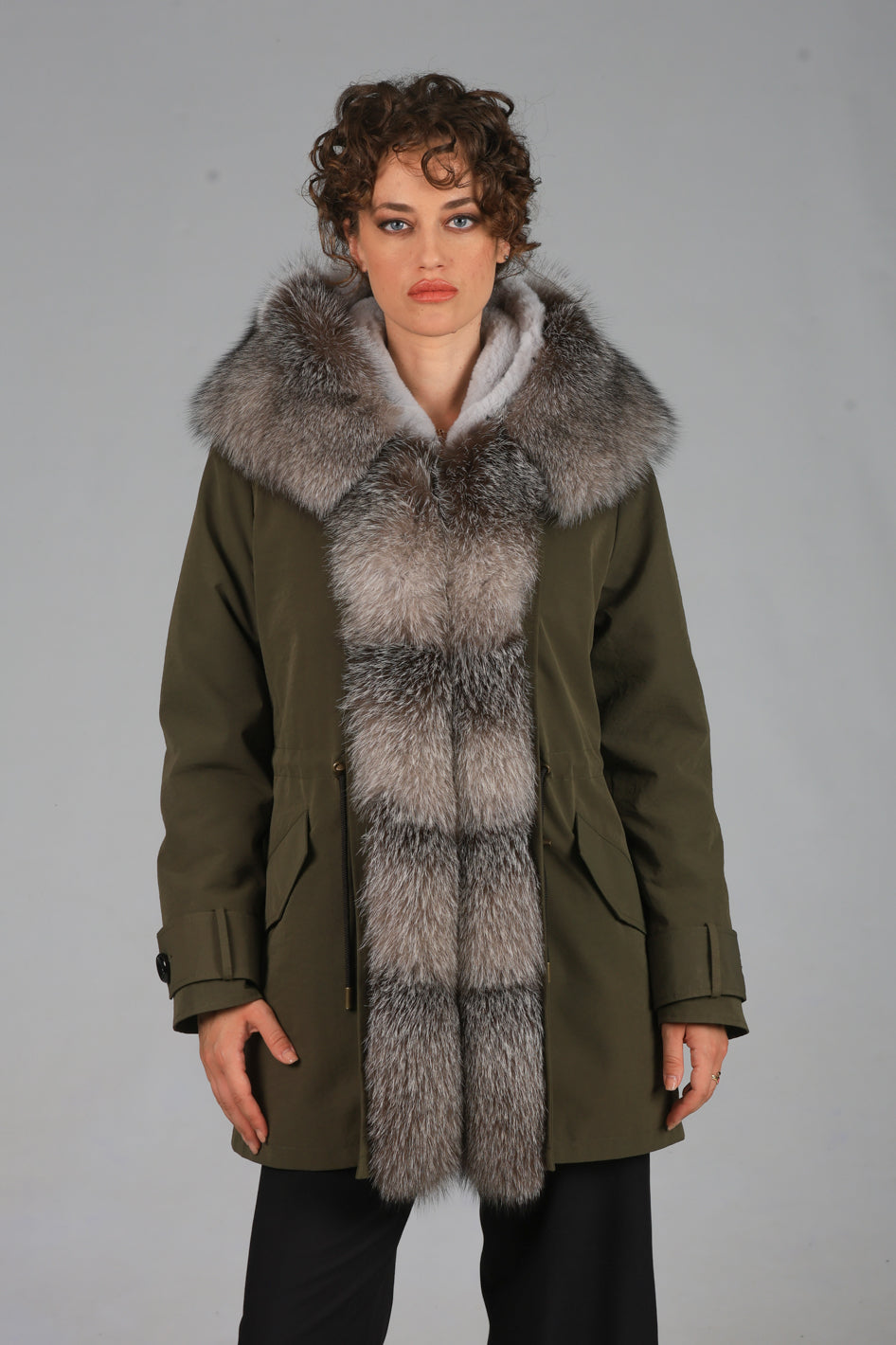 Parka long in misto cotone impermeabile Fox FROST