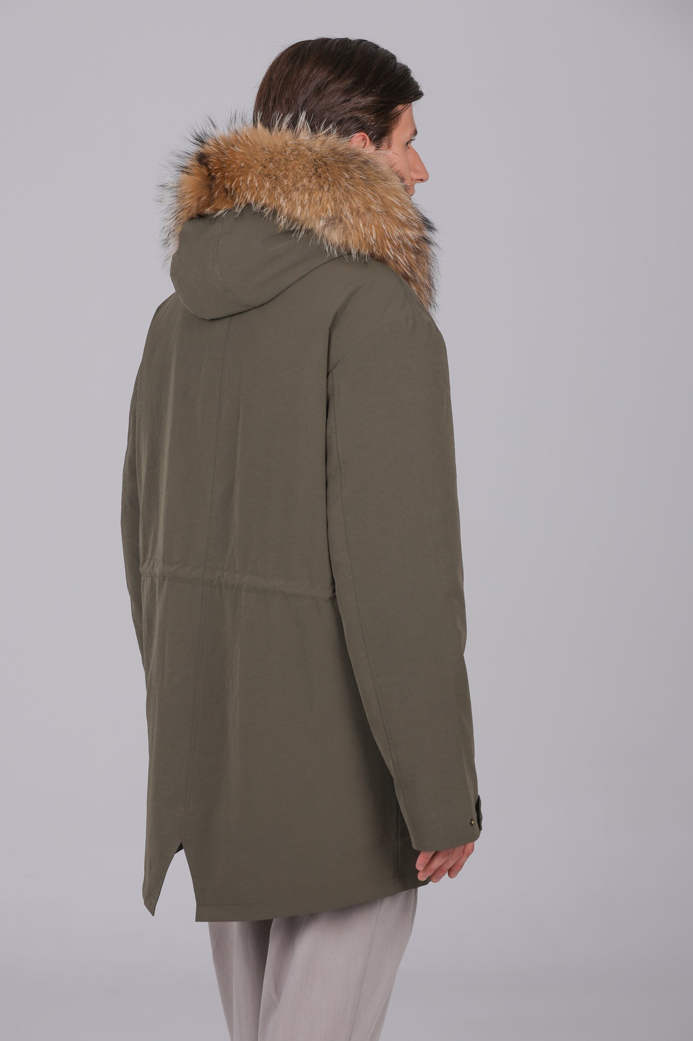 Parka long in misto cotone impermeabile Raccon e rex rabbit