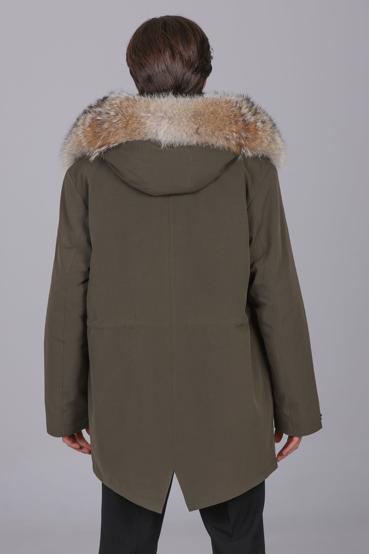 Parka  long in misto cotone impermeabile Coyote e Rex Rabbit