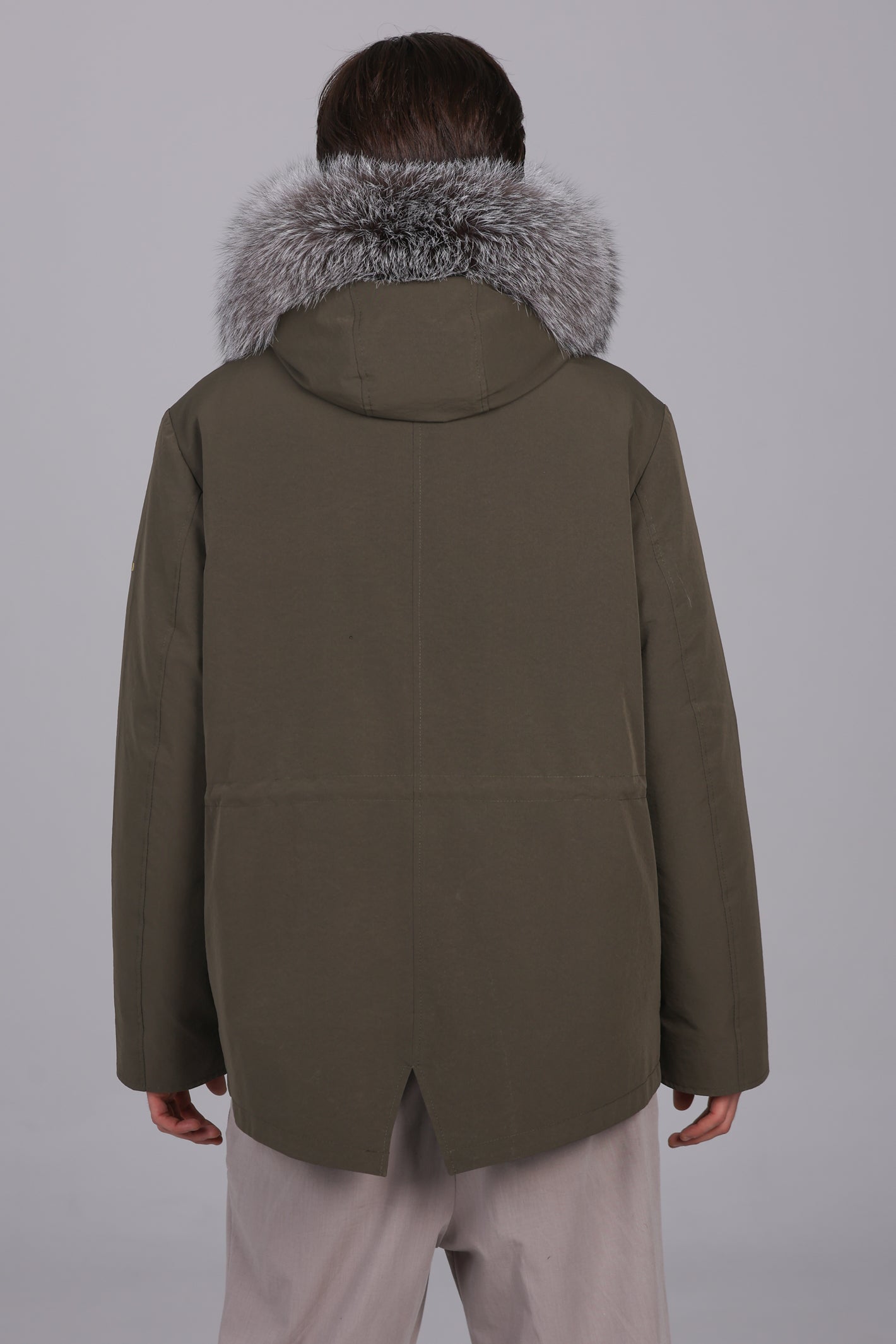 Parka short in misto cotone impermeabile fox frost