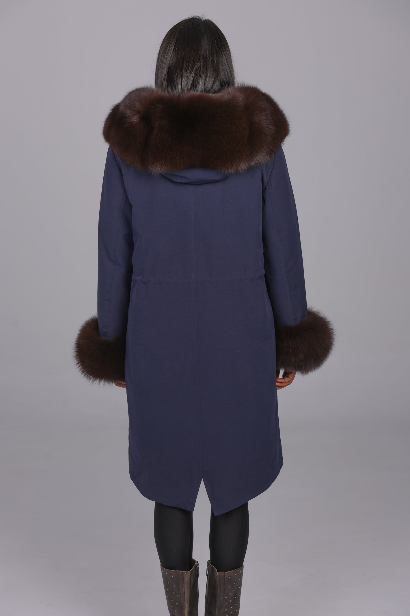 Parka  x-long in misto cotone impermeabile  Fox Brown