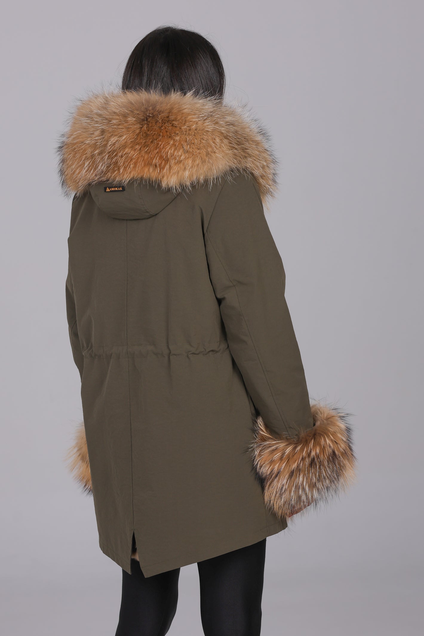 Parka  long in misto cotone impermeabile  Raccon