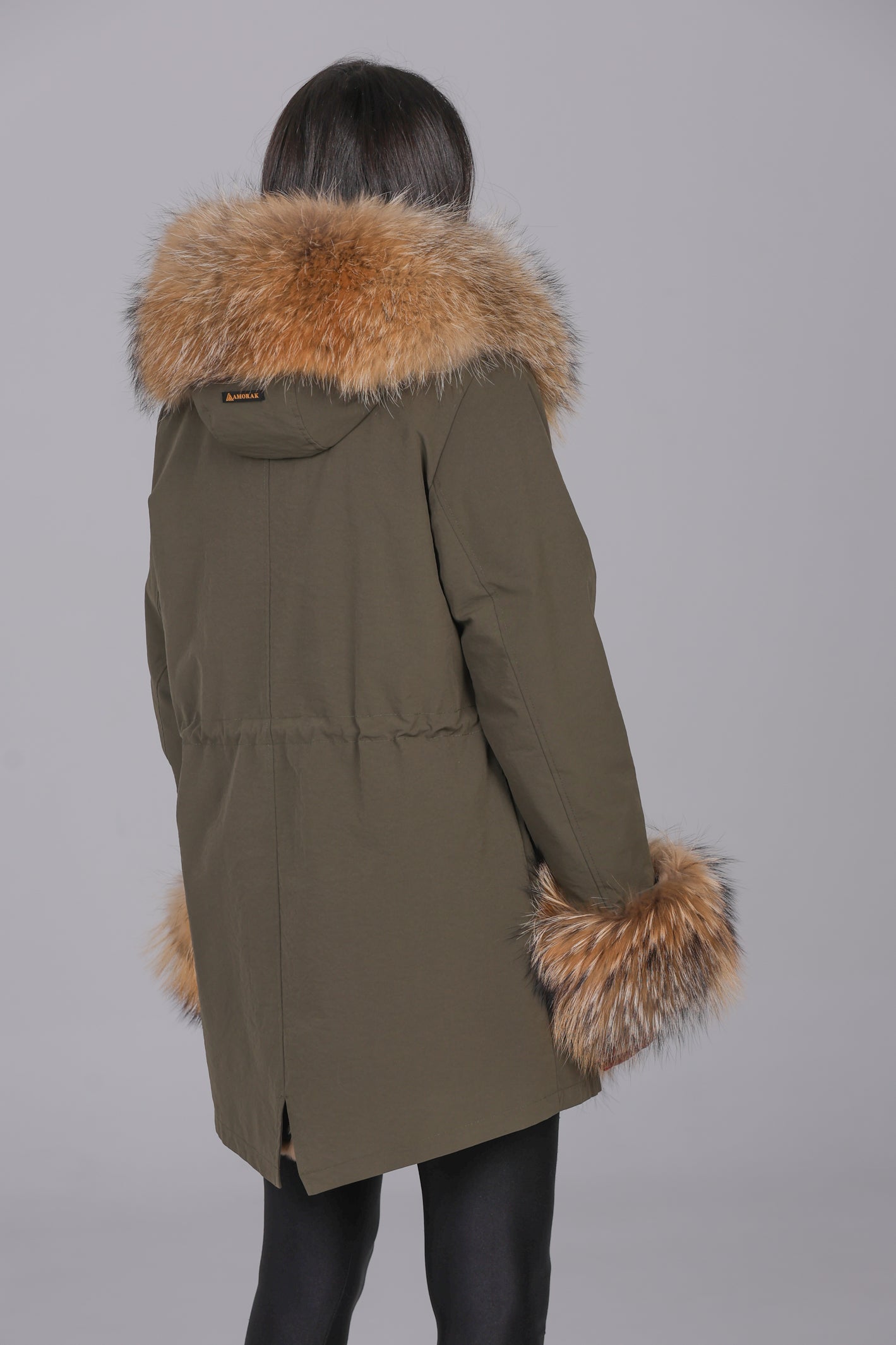 Parka  long in misto cotone impermeabile  Raccon