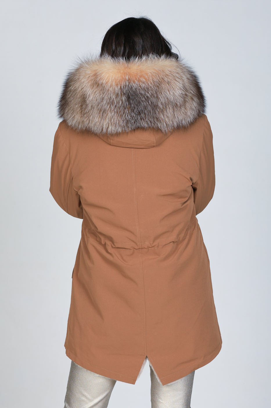 Parka  long in misto cotone impermeabile  Fox Cristal